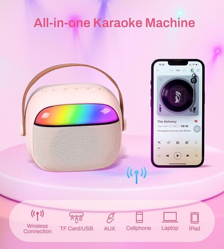 Karaoke Machine with Lyrics Display for Adults 14.1" Touch Tablet Screen, Portable Karaoke Speaker PA System with 2 UHF Wireless Microphones, DJ Lights, WiFi, HDMI for Home TV Outdoor Party in Saudi Arabia
