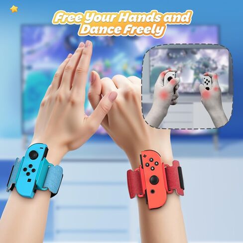 4 Pack Wrist Bands for Nintendo Switch Just-Dance 2025 2024 2023 and for Zumba Burn It Up for Joy-Con, Adjustable Elastic Straps Switch Dance for Switch/OLED Joypad Controller for Adult and Kids in Saudi Arabia