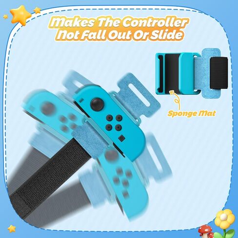 4 Pack Wrist Bands for Nintendo Switch Just-Dance 2025 2024 2023 and for Zumba Burn It Up for Joy-Con, Adjustable Elastic Straps Switch Dance for Switch/OLED Joypad Controller for Adult and Kids in Saudi Arabia