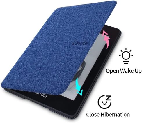 Case for All New 6 Inch E-Reader Kindle12 2024 and Kindle11 2022 (11th Generation) - PU Leather & PC Hard Cover with Auto Sleep & Wake Function, Premium Protection (Dark Blue) in Saudi Arabia
