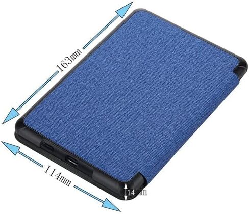 Case for All New 6 Inch E-Reader Kindle12 2024 and Kindle11 2022 (11th Generation) - PU Leather & PC Hard Cover with Auto Sleep & Wake Function, Premium Protection (Dark Blue) in Saudi Arabia