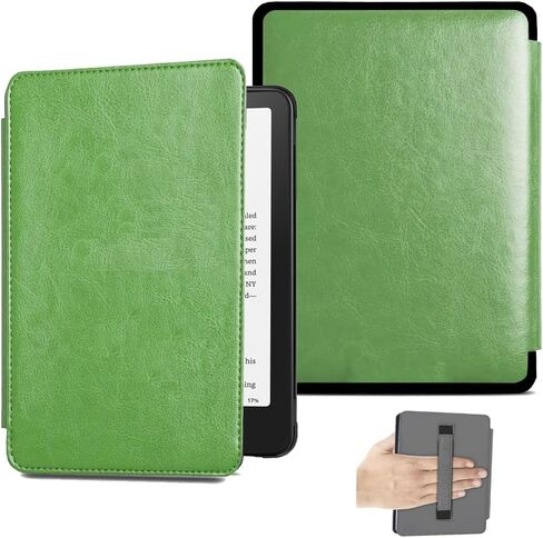 Case for 7" Kindle Paperwhite 12th Generation 2024 Released &Kindle Colorsoft Signature Edition with Auto Sleep Wake, Hand Strap Feature (Green) in Kuwait
