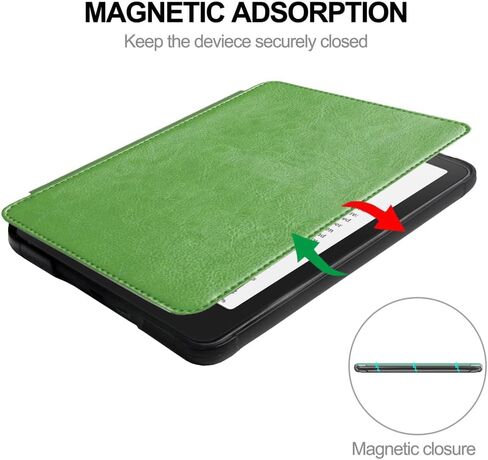 Case for 7" Kindle Paperwhite 12th Generation 2024 Released &Kindle Colorsoft Signature Edition with Auto Sleep Wake, Hand Strap Feature (Green) in Kuwait