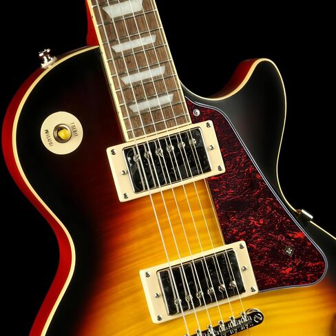 Electric Guitar Pickguard 4-Layers Modern Style Standard with Screws Compatible with Les Paul epiphone Guitar(Pearl Black) in Saudi Arabia