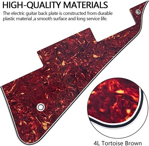 Electric Guitar Pickguard 4-Layers Modern Style Standard with Screws Compatible with Les Paul epiphone Guitar(Pearl Black) in Saudi Arabia