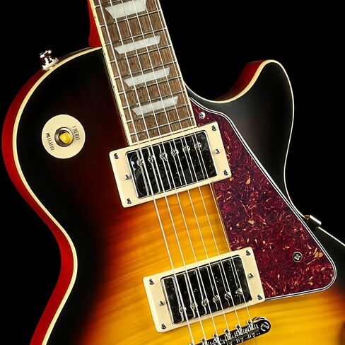 Electric Guitar Pickguard 4-Layers Modern Style Standard with Screws Compatible with Les Paul epiphone Guitar(Pearl Black) in Saudi Arabia