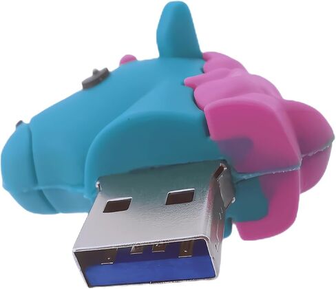 128GB USB 3.0 Flash Drive Novelty Cartoon Unicorn High Speed Pen Drive Data Storage Blue in Saudi Arabia