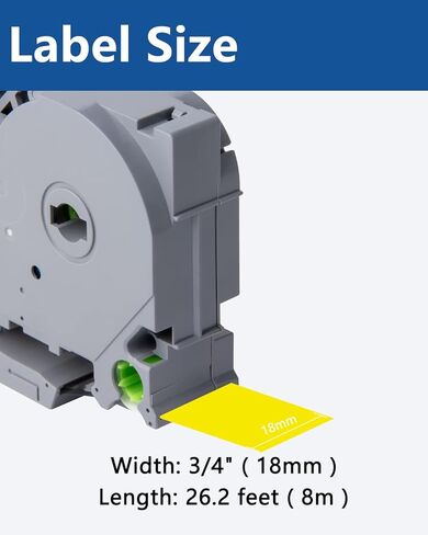 4 Pack TZe 641 Tze641 Compatible with TZe-641 18mm 0.7 Laminated Yellow Tape Compatible for Brother P Touch Tape for PTD610BT PTD410 PT-P710BT PTD400 PT-P700 Label Maker (Black on Yellow) in Kuwait
