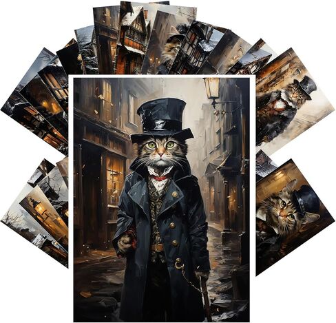 PIXILUV Regal Whiskers: Monarch Cats in Majestic Thrones - A Postcard Set of Royal Feline Splendor and Grandeur in Saudi Arabia