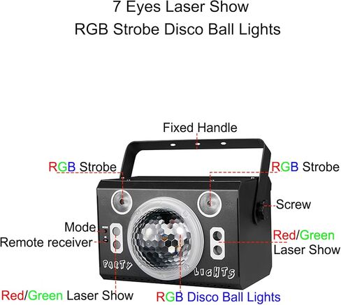 Disco Lights for Christmas and Birthday Party, Decoration Lights for Halloween, Gifts Choice for Happy Birthday and New Year, Sound Activated, Living Room, Karaoke Light Decor in Saudi Arabia