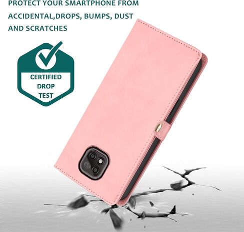 Asuwish Phone Case for Moto G Power 2021 Zipper Wallet Cell Cover with Glass Glass Screen Protector Crossbody Crossbody Flip Credit Card Motorola Gpower 21 5G Version XT2117-4 Women Brown in Kuwait