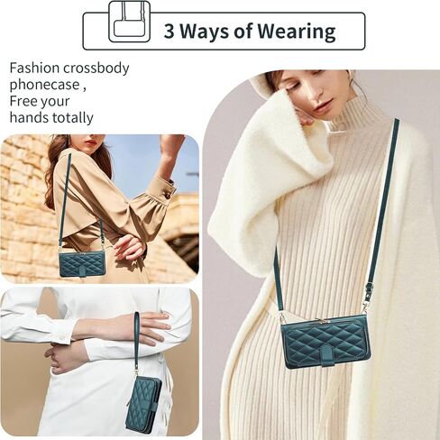 Argyle Wallet Case for LG Stylo 5/5+/5V/5X/Stylo5 Plus with Wrist Strap Shoulder Strap 9+ Card Slot Purse Cell Phone Cover for LGStylo5 Stylus 5plus Style 05 Five lgstylo5case Sylo5 Rose Gold in Saudi Arabia