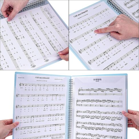 Sheet Music Folder for Sheet Music Page, Sheet Music Holder Allow Annotations, Spiral Notebook Binder Organizer Suitable for Music, Daily Record Annotations in Saudi Arabia