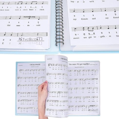 Sheet Music Folder for Sheet Music Page, Sheet Music Holder Allow Annotations, Spiral Notebook Binder Organizer Suitable for Music, Daily Record Annotations in Saudi Arabia