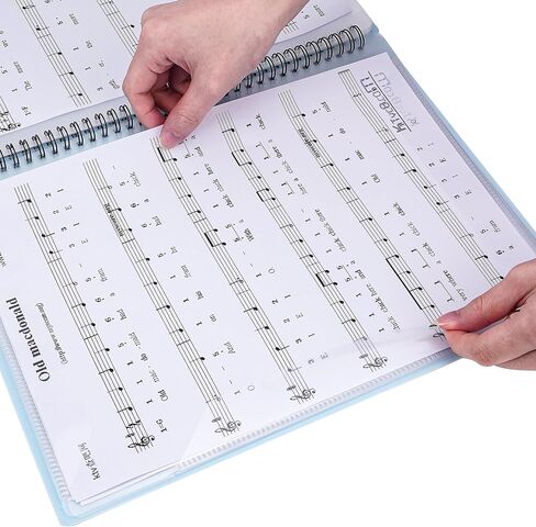 Sheet Music Folder for Sheet Music Page, Sheet Music Holder Allow Annotations, Spiral Notebook Binder Organizer Suitable for Music, Daily Record Annotations in Saudi Arabia