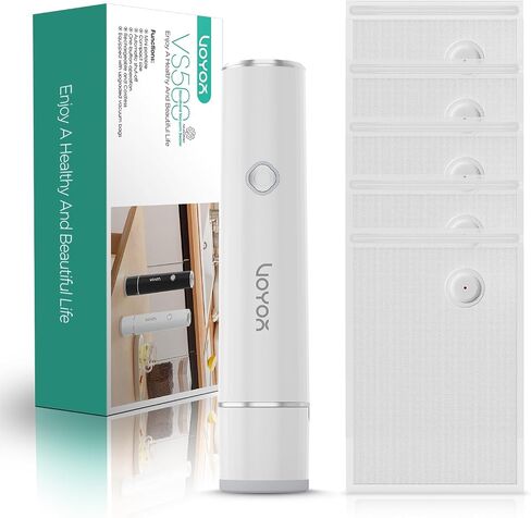 VOYOR Handheld Vacuum Sealer for Food Preservation & Storage Portable Vacuum Sealer for Food with 5 PCS Reusable Upgraded Vacuum Bags Cordless and Rechargeable Compact Vacuum Sealer VS500(White) in Saudi Arabia