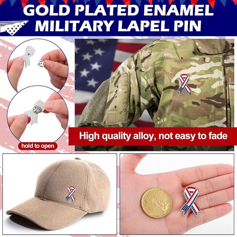 Quelay 150 Pcs Veteran Label Pins Gift Bulk Patriotic American Flag Pins Military Veterans Pins Thank You for Your Service Cards and Organza Bags for Veterans Day Christmas Gift Memorial Day in Saudi Arabia