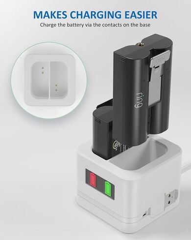 Ring Battery Charger Station, Ring Battery Charger Dock Compatible with Ring-Doorbell Camera 2/3/3 Plus/4, Peephole Cam, Spotlight Camera (Ring Batteries NOT Included) in Saudi Arabia
