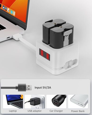 Ring Battery Charger Station, Ring Battery Charger Dock Compatible with Ring-Doorbell Camera 2/3/3 Plus/4, Peephole Cam, Spotlight Camera (Ring Batteries NOT Included) in Saudi Arabia