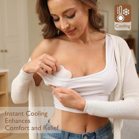 Hydrogel Nipple Gel Pads for Breastfeeding: Soothing Nursing Pads Reusable Instant Cooling Relief | Promotes Healing Irritated Nipples - 6Packs in Saudi Arabia
