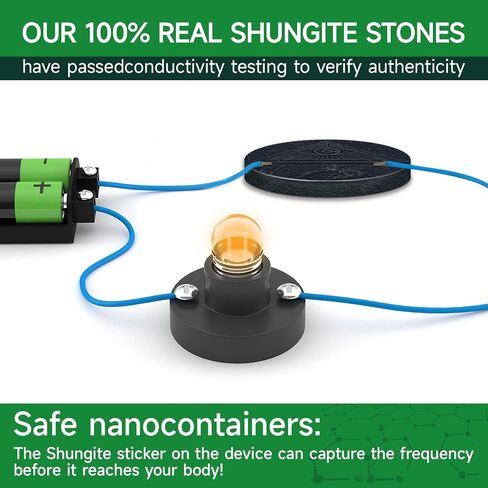 6 Pcs Shungite Neutralizer Sticker for Cell Phone 20 mm/ 0.79 Inch Shungite Stones Plate for Tablet Laptop Computer in Kuwait