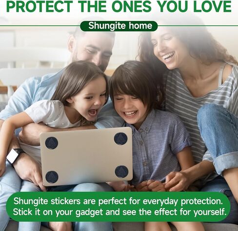 6 Pcs Shungite Neutralizer Sticker for Cell Phone 20 mm/ 0.79 Inch Shungite Stones Plate for Tablet Laptop Computer in Kuwait