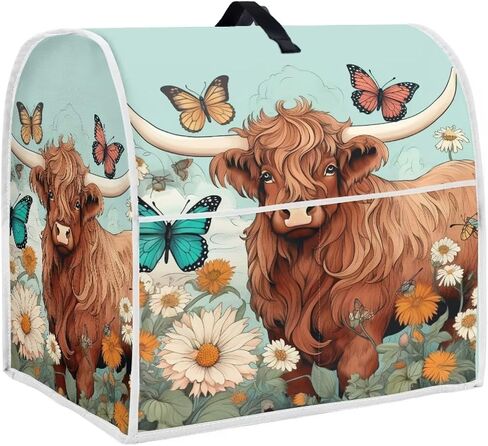 UpetStory Farmhouse Highland Cow Kitchen Aid Cover Cover Milechold Stand Mixers Cover Tove for Tilt Head 4.5-5 Quart Food Gudr Wost with with Pocket in Kuwait