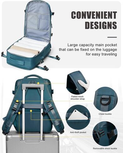 VGCUB Travel Backpack for Women Men Large Work Gym Frontier Airlines Personal Item Bag Business Airport Lightweight Daypack Carry on Flight Approved Airplane Backpack Mochilas de Viaje Black in Kuwait