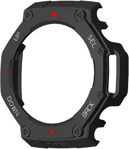 تناسب غطاء حالة Amazfit T-Rex 3 ، وموظفي مقاوم للصدمة متين للكمبيوتر الشخصي محافظات حامية الإطارات على السلة الذكية AmazFit T-Rex3 (Blackredwhite) in Kuwait