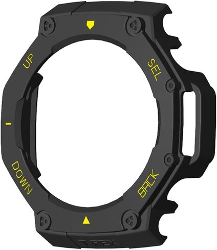 تناسب غطاء حالة Amazfit T-Rex 3 ، وموظفي مقاوم للصدمة متين للكمبيوتر الشخصي محافظات حامية الإطارات على السلة الذكية AmazFit T-Rex3 (Blackredwhite) in Kuwait