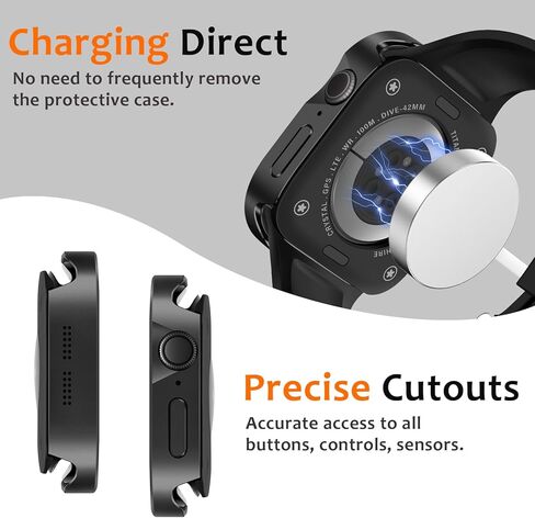 Amizee Matal Case متوافق مع Apple Watch Ultra 2/Ultra مع واقي شاشة مدمج ، Treat Edge Ultra Thin مع غطاء واقعي للغطاء الخلفي لـ IWatch 49mm ، Titanium in Kuwait