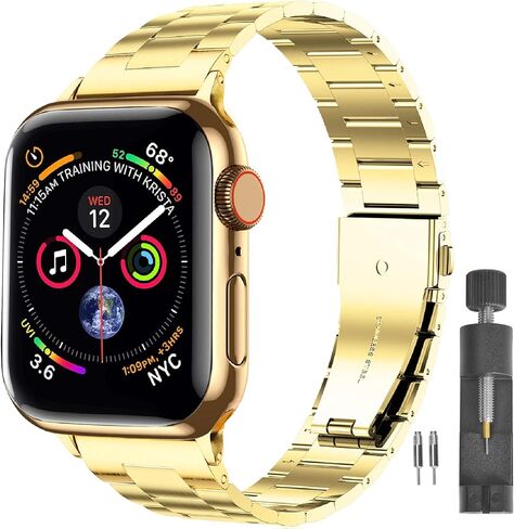 Compatible Apple Watch Bands 41mm 40mm 38mm 49mm 45mm 44mm 42mm, Stainless Steel iWatch Band Strap for Apple Watch Ultra2 Ultra Series 10 9 8 7 6 5 4 3 2 1 SE SE2, 38mm 40mm 41mm in Saudi Arabia