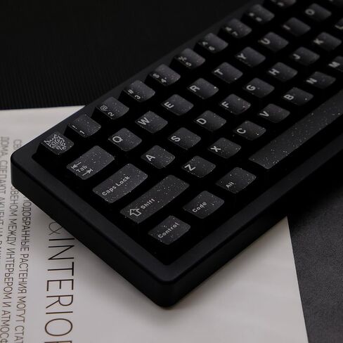 114 Keys Doubleshot Tranlucent Keycaps, Glitter Black keycaps, Cherry Profile Keycap Set for 60% 65% 75% Mechanical Keyboard Cherry Mx Switches in Saudi Arabia