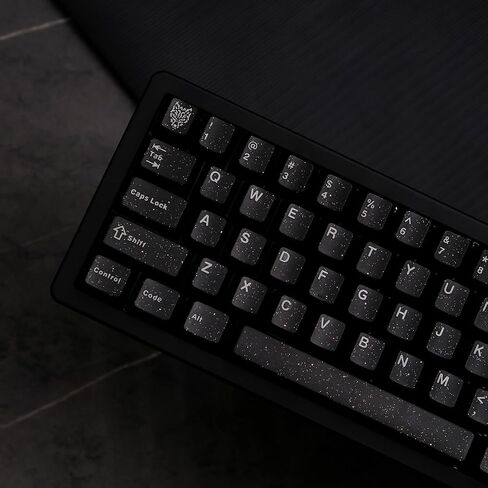 114 Keys Doubleshot Tranlucent Keycaps, Glitter Black keycaps, Cherry Profile Keycap Set for 60% 65% 75% Mechanical Keyboard Cherry Mx Switches in Saudi Arabia