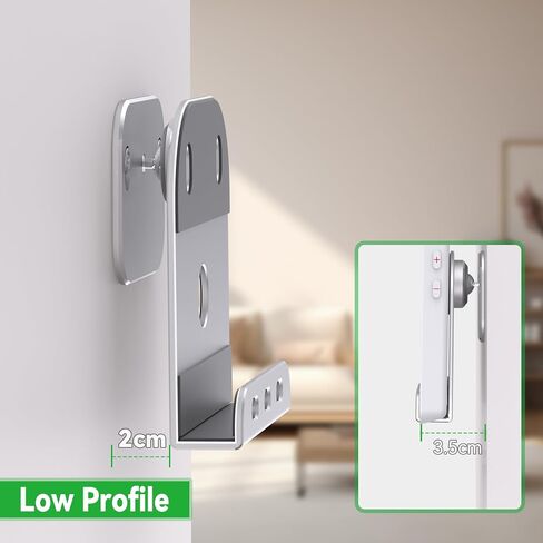 Wall Mount for Echo Hub, Sturdy Mount with Multiple Anti-Slip Pads, Adjustable Tilt and Swivel Echo Hub Mount for Viewing, Echo Hub Bracket Holder with Cable Management (Silver-Small) in Saudi Arabia