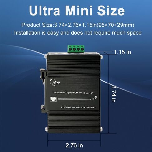 Mini Industrial 2-Port Gigabit 30W PoE Media Converter with DIN Rail Mount Hardened IEEE 802.3af/at 30W PoE+ Ethernet to SFP Fiber Converter with 2 RJ45 Ports & 2 SFP Ports in Saudi Arabia