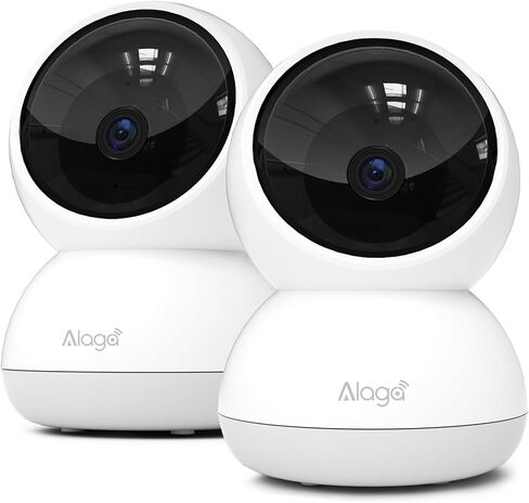 كاميرا أمان داخلية Alaga 3K 5MP - 5G و2.4G WiFi، مقلاة/إمالة 360 درجة، كشف الحركة بالذكاء الاصطناعي، صوت ثنائي الاتجاه، تخزين سحابي وSD، مراقبة الأطفال والحيوانات الأليفة، متوافقة مع Alexa ومساعد Google in Saudi Arabia