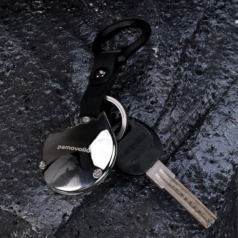 Titanium Keychain for Apple Airtags Metal Alloy case Shockproof Anti-Scratch Lost Luggage Cat Dog Pets car Accessories Finders GPS Quick Release EDC Key Holder Ring (Black Circle) in Kuwait
