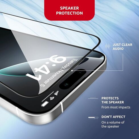 Screen Protector for iPhone 17 Pro Max – MagicBox (2 PACK) Tempered Glass Screen Protector iPhone 17 Pro Max (2 Pcs) Edge-to-Edge Protection with 2 Applicators, 9H Hardness, Oleophobic Coating in Saudi Arabia