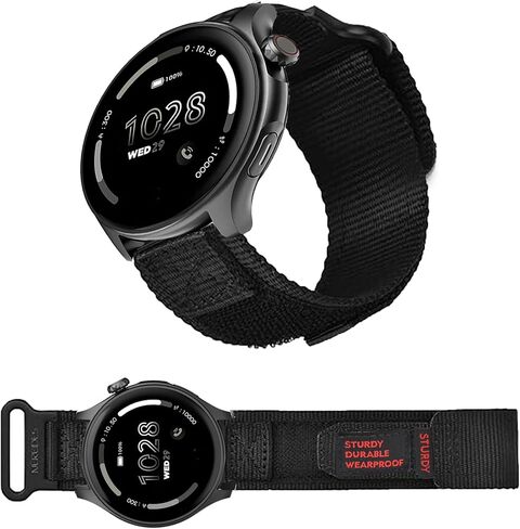 متوافق مع حزام Cubitt Viva Pro Smart Watch ، حزام نايلون رياضي وعرة 22 مم مع تصميم حلقة منسوجة متوافق مع Cubitt Viva Pro و Viva و Aura Pro و Aura Smart Watch in Kuwait