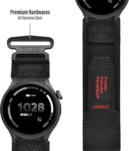 متوافق مع حزام Cubitt Viva Pro Smart Watch ، حزام نايلون رياضي وعرة 22 مم مع تصميم حلقة منسوجة متوافق مع Cubitt Viva Pro و Viva و Aura Pro و Aura Smart Watch in Kuwait