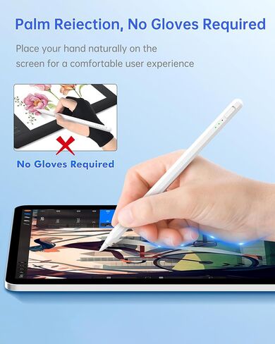 Uogic Stylus for iPad, Fast Charging, Palm Rejection, Magnetic for iPad 6th/7th/8th/9th/10th, mini 5th/6th, Air 3th/4th/5th/M2, Pro 11"/12.9" in Saudi Arabia