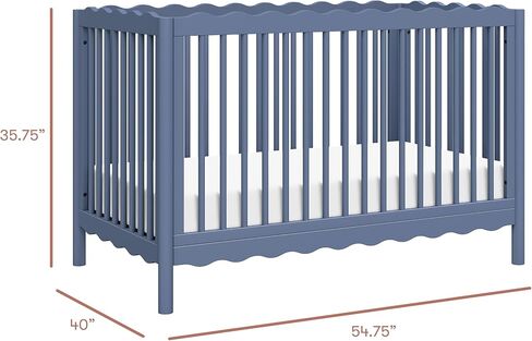 babyletto Swell 4-in-1 Convertible Crib with Toddler Bed Conversion Kit in Honey, Greenguard Gold Certified in Kuwait