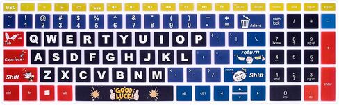 English Silicone Keyboard Cover for HP Envy x360 15.6''Series /2020 2019 Pavilion 15/Pavilion x360 15.6" Series/Envy 17 17.3" Series/Laptop 15t 17t 17-ca0011nr 17-by0040nr,Little Cat in Saudi Arabia