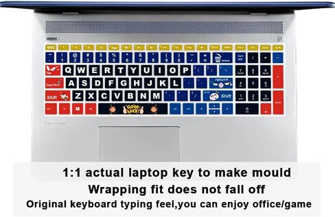 English Silicone Keyboard Cover for HP Envy x360 15.6''Series /2020 2019 Pavilion 15/Pavilion x360 15.6" Series/Envy 17 17.3" Series/Laptop 15t 17t 17-ca0011nr 17-by0040nr,Little Cat in Saudi Arabia
