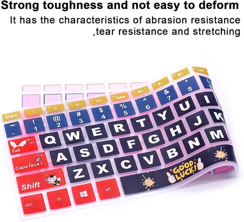 English Silicone Keyboard Cover for HP Envy x360 15.6''Series /2020 2019 Pavilion 15/Pavilion x360 15.6" Series/Envy 17 17.3" Series/Laptop 15t 17t 17-ca0011nr 17-by0040nr,Little Cat in Saudi Arabia