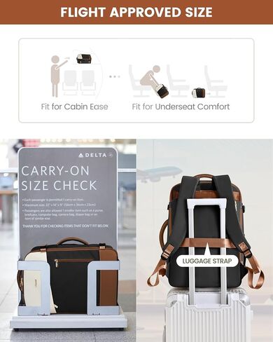 LOVEVOOK Travel Backpack For Women, 40L Carry On Backpack, Flight Approved Personal Item Travel Bag, Large Travel Essentials TSA Approved Luggage Waterproof Weekender Bag Fits 17" Laptop With 3 Cubes in Saudi Arabia