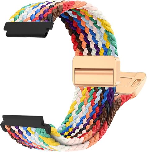Braided-Band Compatible with Amazfit-Bip 6/Bip 5,22mm Magnetic Stretchy Band for Amazfit GTR 4/GTR 3 Pro/GTR 3/GTR 2e/GTR 2/GTR 47mm/Stratos 3/2/2s/Pace in Saudi Arabia