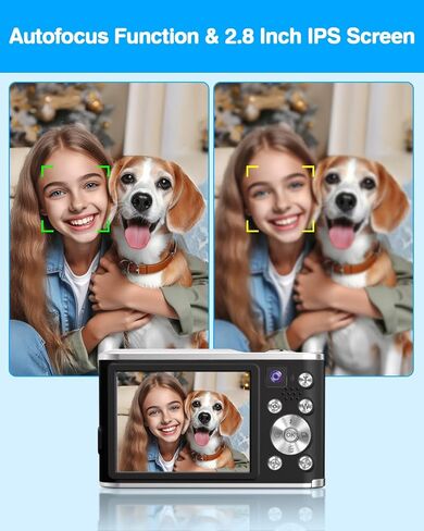 كاميرا رقمية بدقة 4K بدقة 48 ميجابكسل مزودة بتركيز تلقائي مع كاميرا خلفية وأمامية للتصوير الفوتوغرافي، وكاميرات تكبير رقمي 16X مع بطاقة 32 جيجابايت وكاميرا بطاريتين للأولاد والبنات والأطفال - وردي in Saudi Arabia