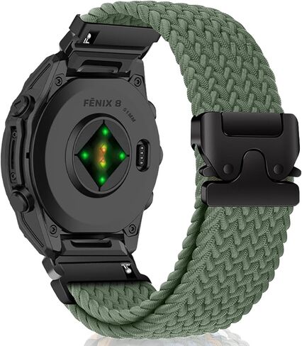 Nylon Bands Band for Garmin Enduro 3/Fenix 8 51mm/Descent Mk3i/tactix 7 AMOLED/Fenix 7X Pro Solar/7X/6X/6X Pro/6X Sapphire/5X, 26mm Nylon Sport Strap for Quatix 7X Stretchy Braided in Saudi Arabia